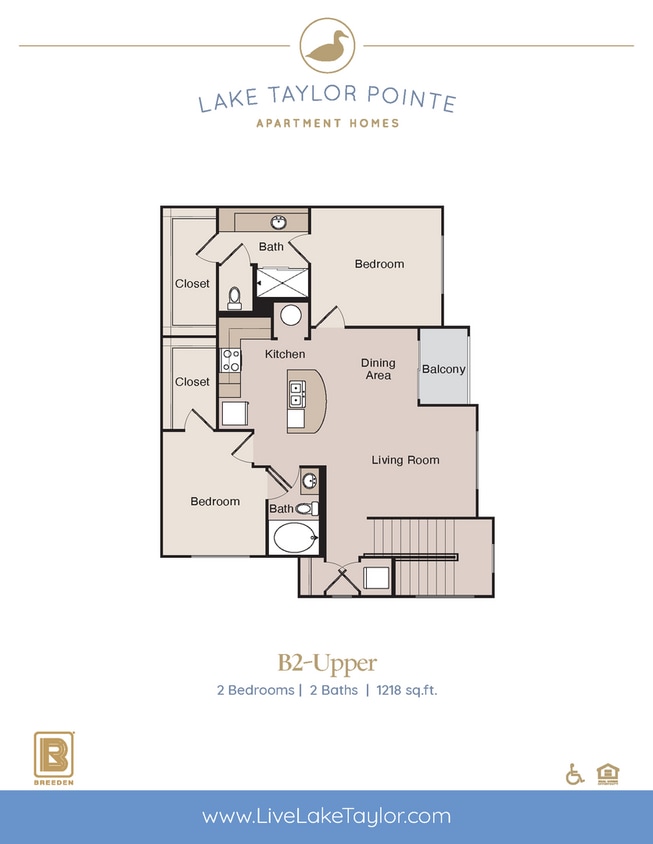 Floor Plan - Join Our Two Bedroom Waitlist!
