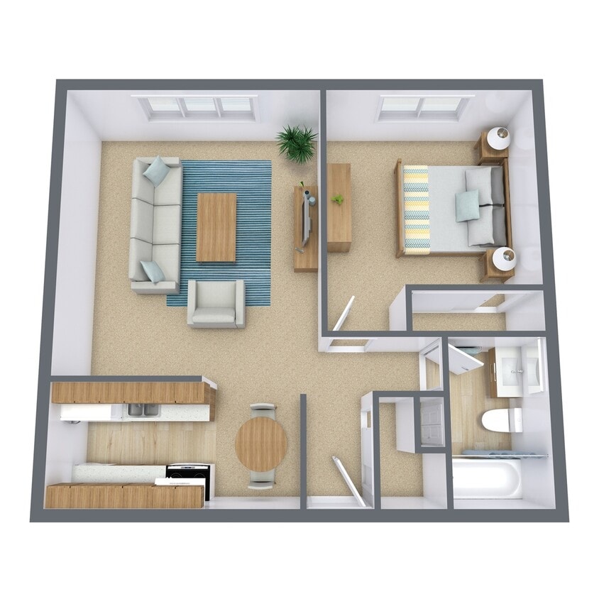 Floor Plan - One Bedroom 11D