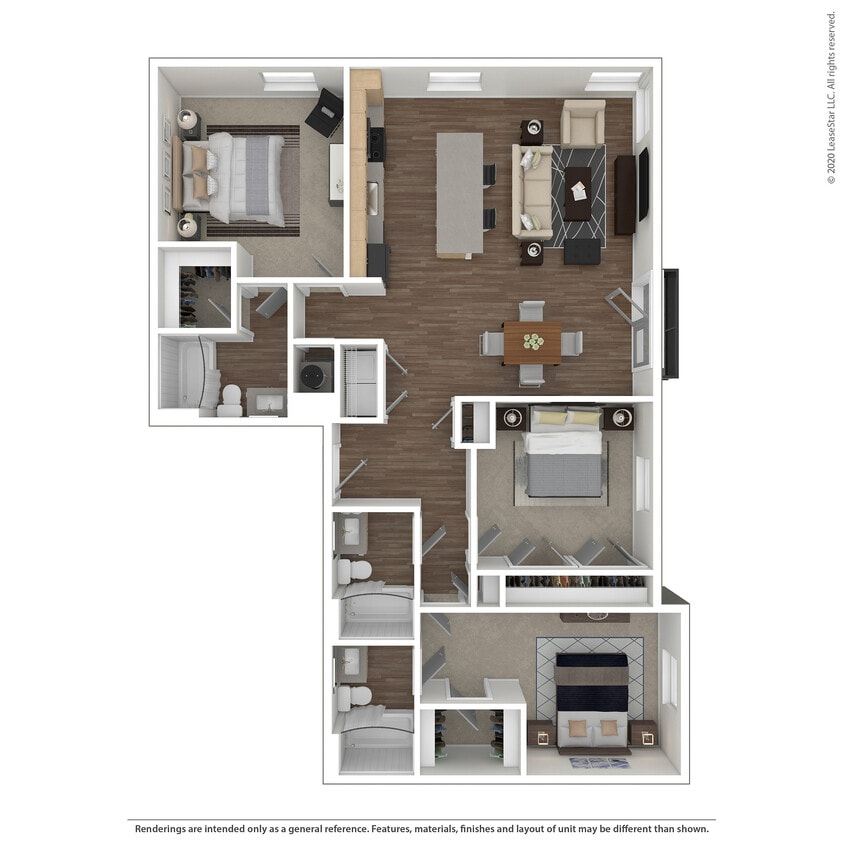 C1 3D Floor Plan - C1