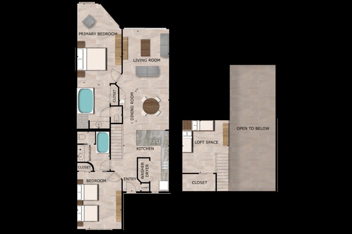 Floor Plan - Deluxe with Loft
