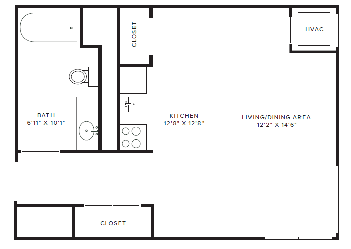 Floor Plan - Studio Type B