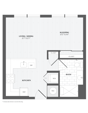 Floor Plan - Studio-S2 367 Orange