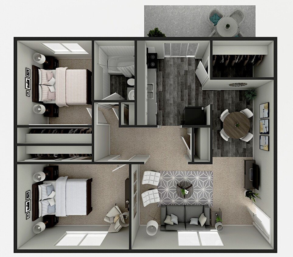 Floor Plan - 2 Bedroom Garden Platinum