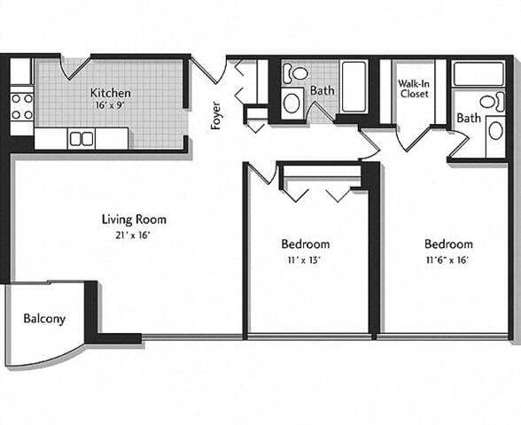 Floor Plan - 2H w/ Balcony Renovation 2