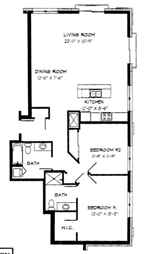 2 Bed / 2 Bath - 1,252 SF - 2 Bed / 2 Bath - 1,252 SF