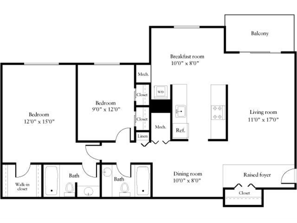 Floor Plan - B1B Renovated