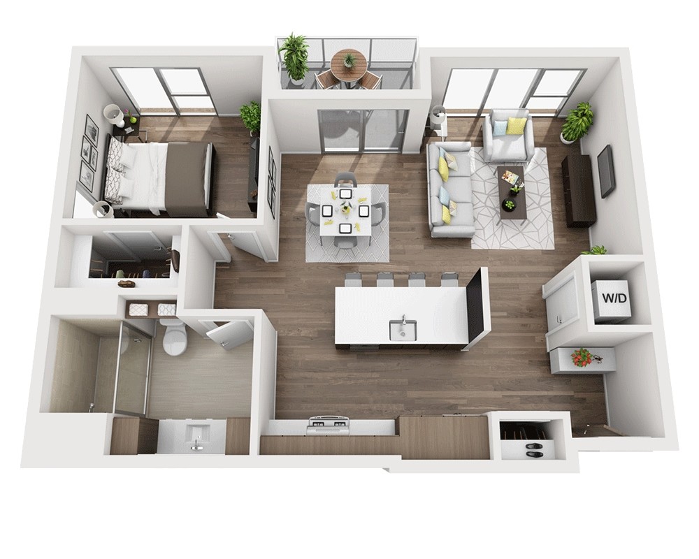 Floor Plan - One Bedroom A1C