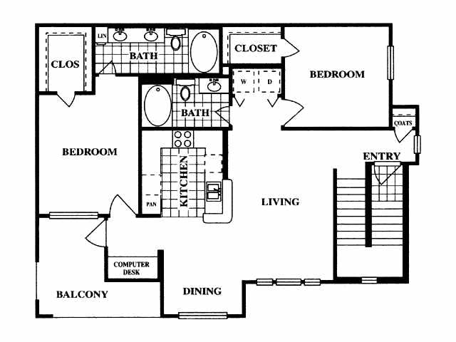 2BR/2BA - D
