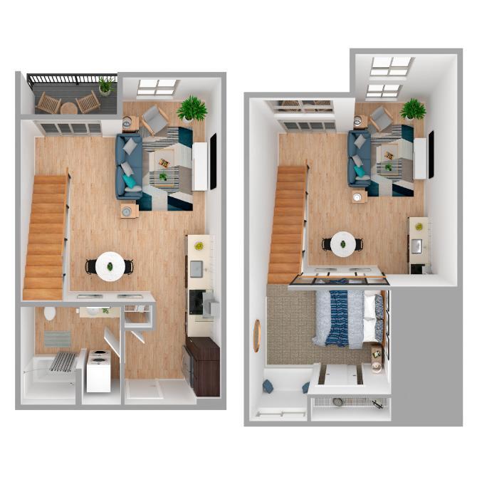 Floor Plan - 1 Bed/1 Bath Loft-a88.1