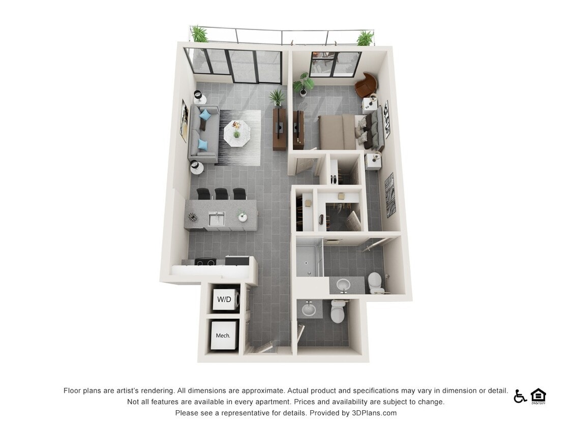 Floor Plan - One Bedroom G