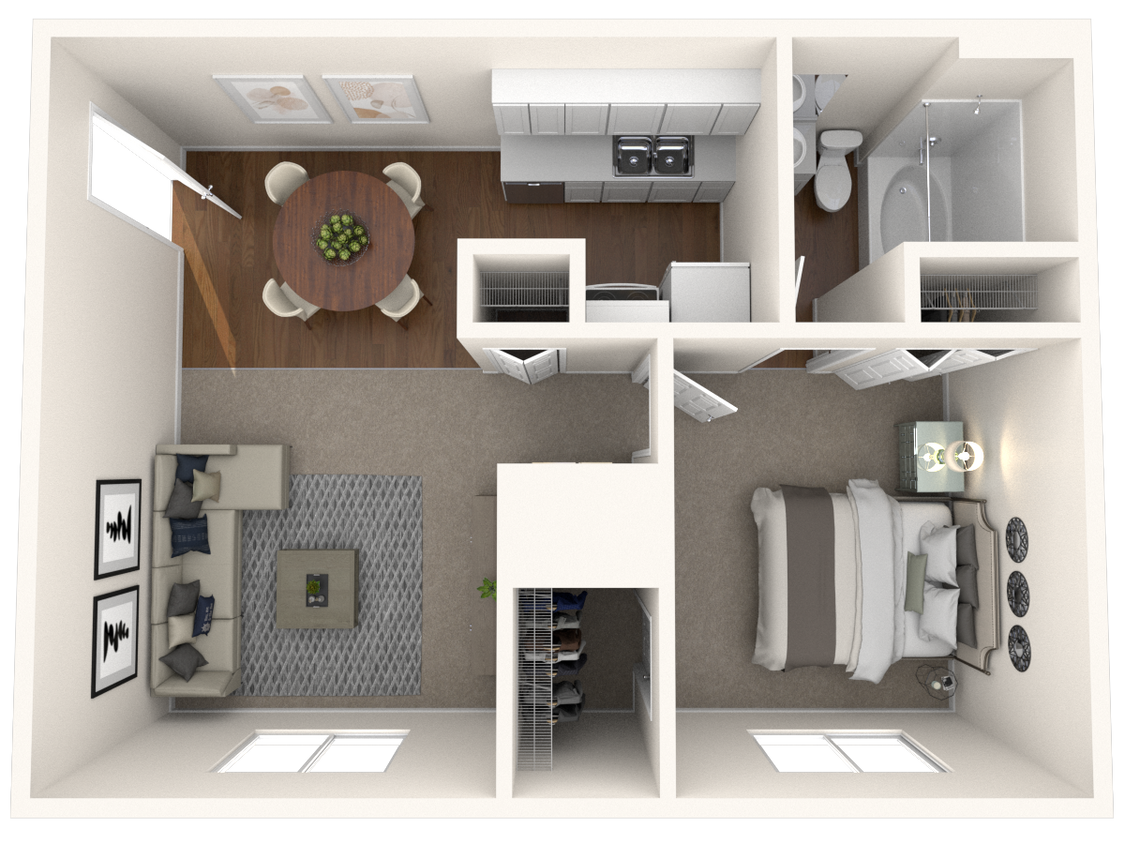 Floor Plan - 1Bed/1Bath Small