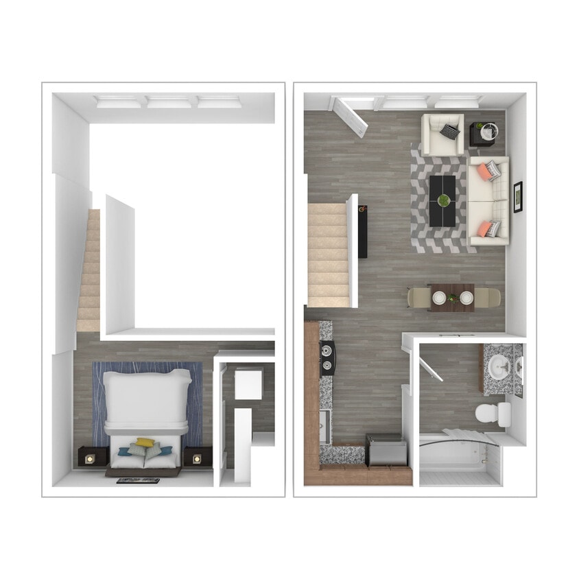 Floor Plan - One Bedroom Loft