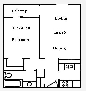 1BR/1BA - The Woodbridge