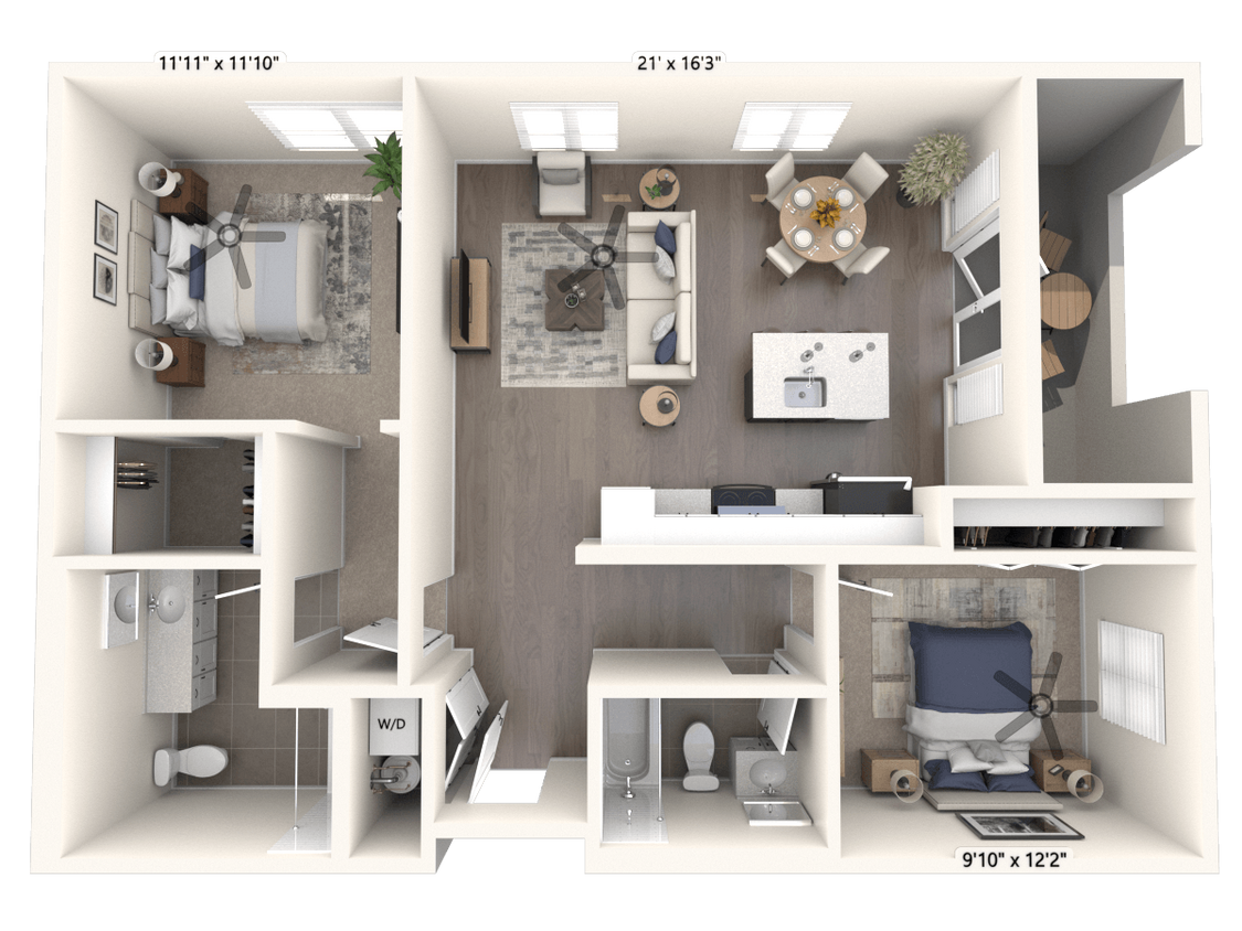 Floor Plan - Two Bedroom - C2