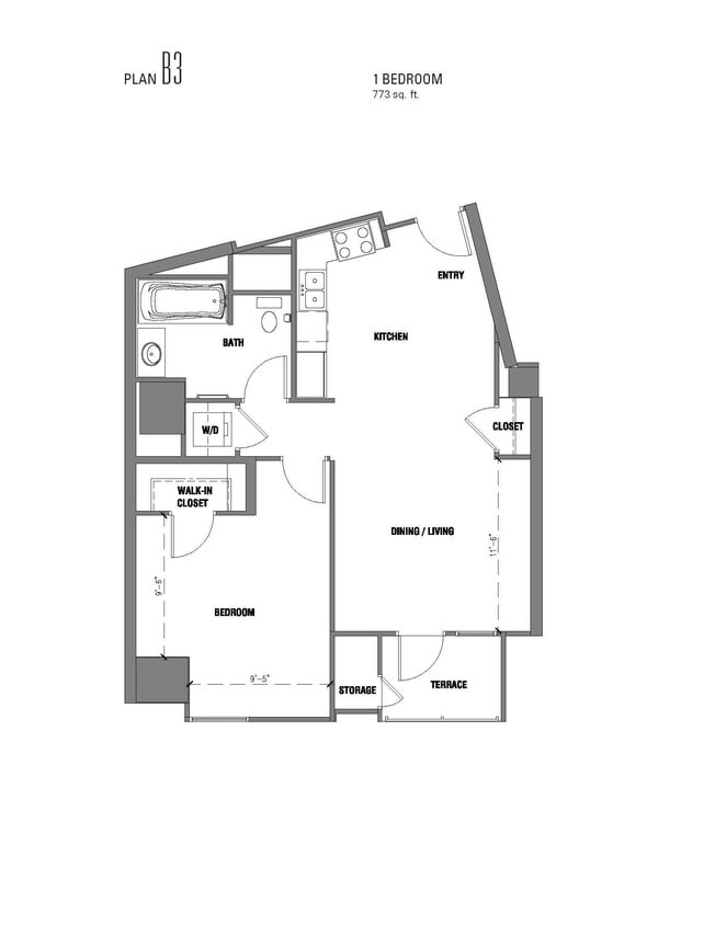 The Avenue Hollywood - B3 - 1 Beds - 1 Baths - 773 Sq. ft. - B3