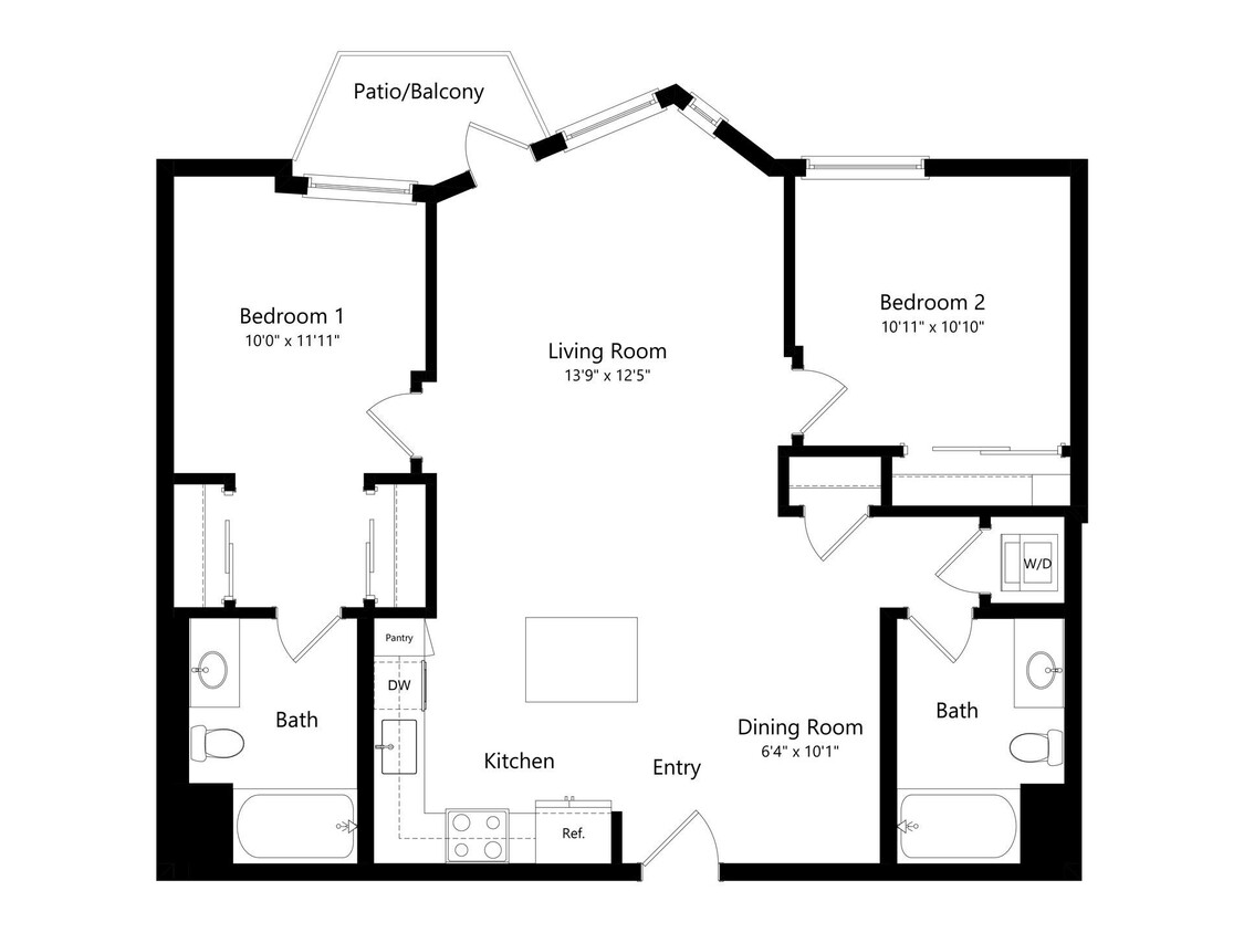 Floor Plan - 2X2 H