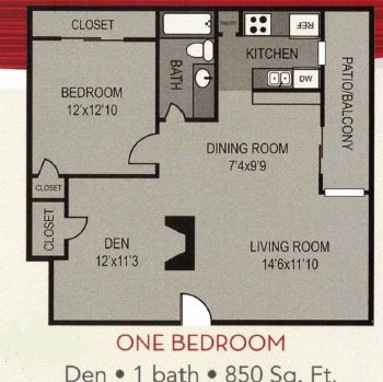 Floor Plan - 1X1 B