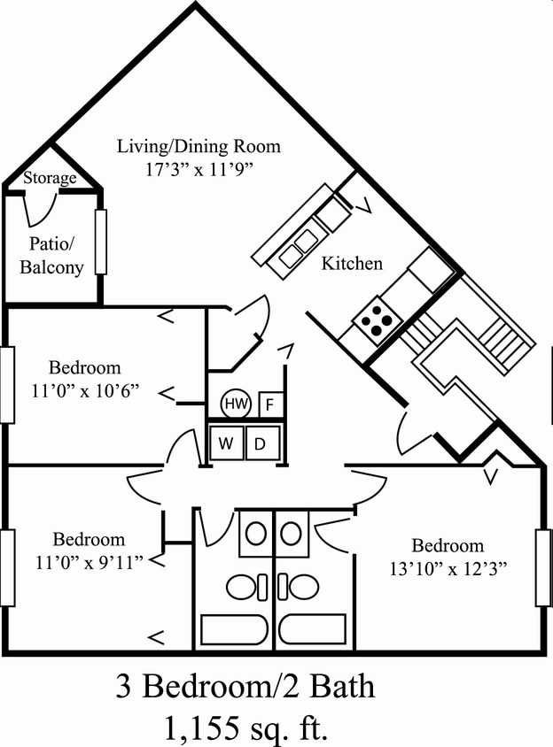 3BR/2BA - 3B-S60