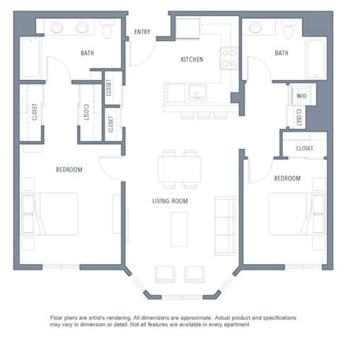 Floor Plan - 1135 2B2B