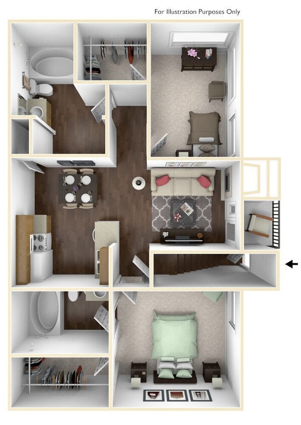 Floor Plan - 2 Bedroom 2 Bath