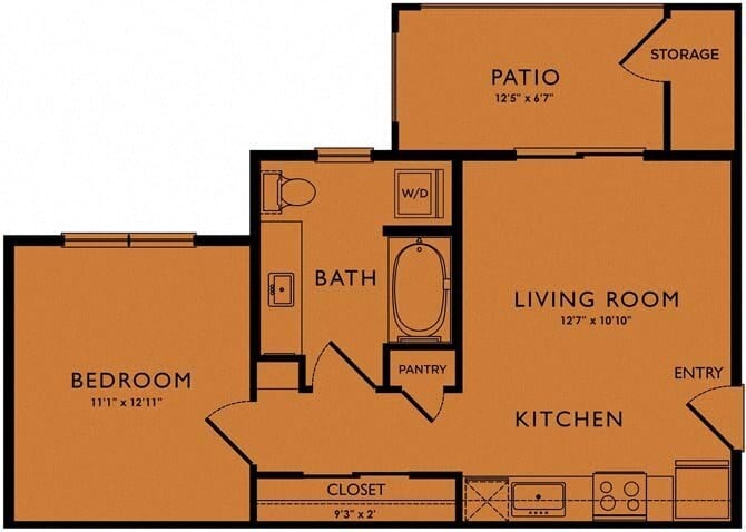 Floor Plan - Studio with Bedroom (A0)