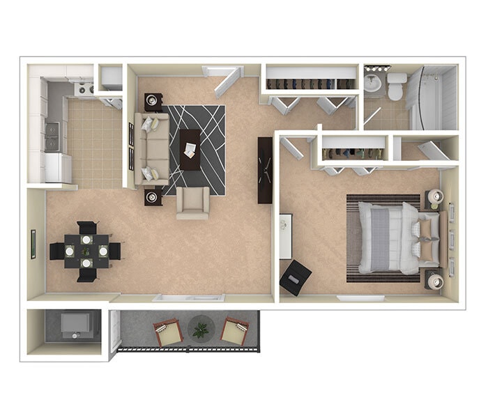 Floor Plan - 1 BEDROOM