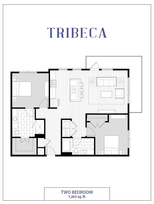 Floor Plan - Tribeca - 2x2