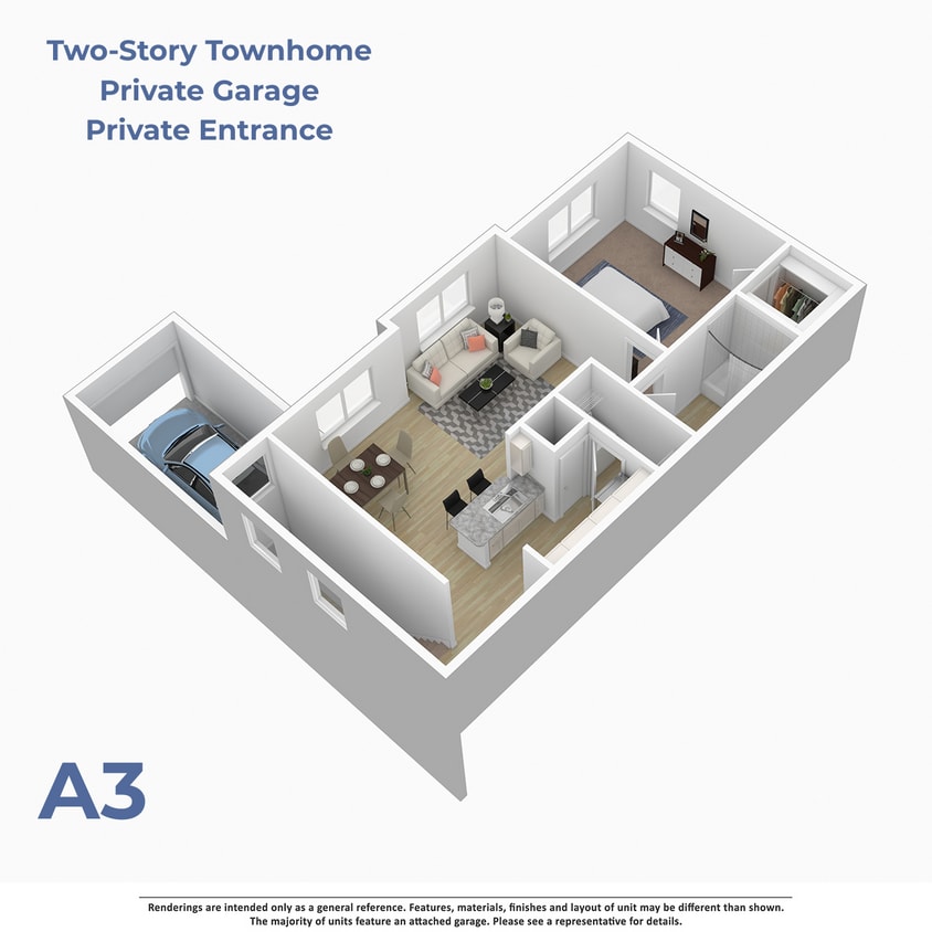 Floor Plan - A3 w/attached garage