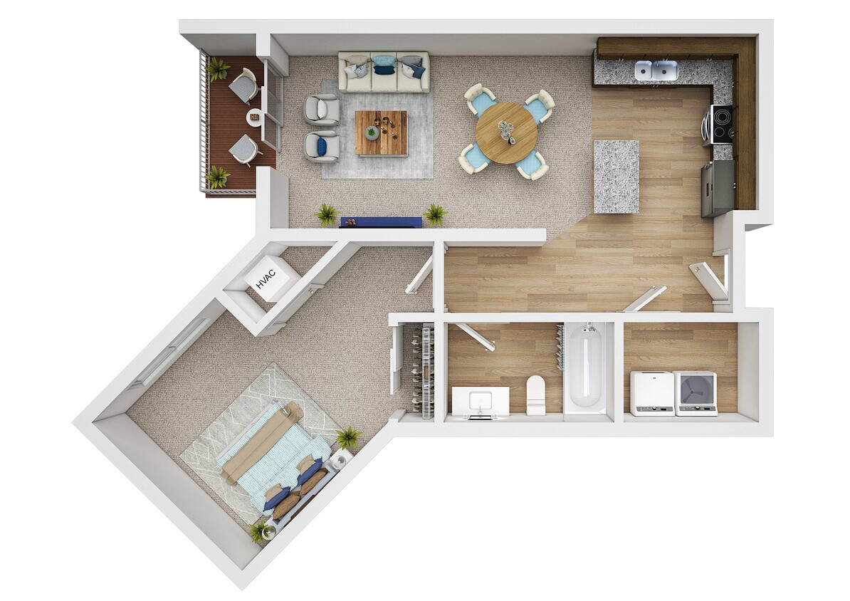 Floor Plan - 1x1 C
