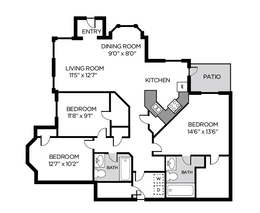 Floor Plan - C3 - Attached Garage