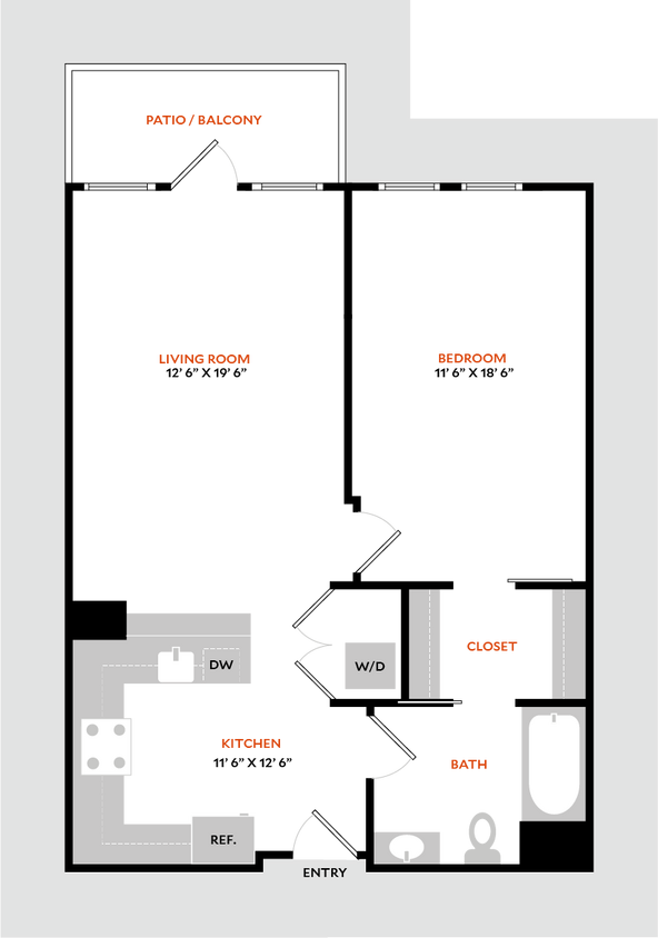 Floor Plan - Plan 1R