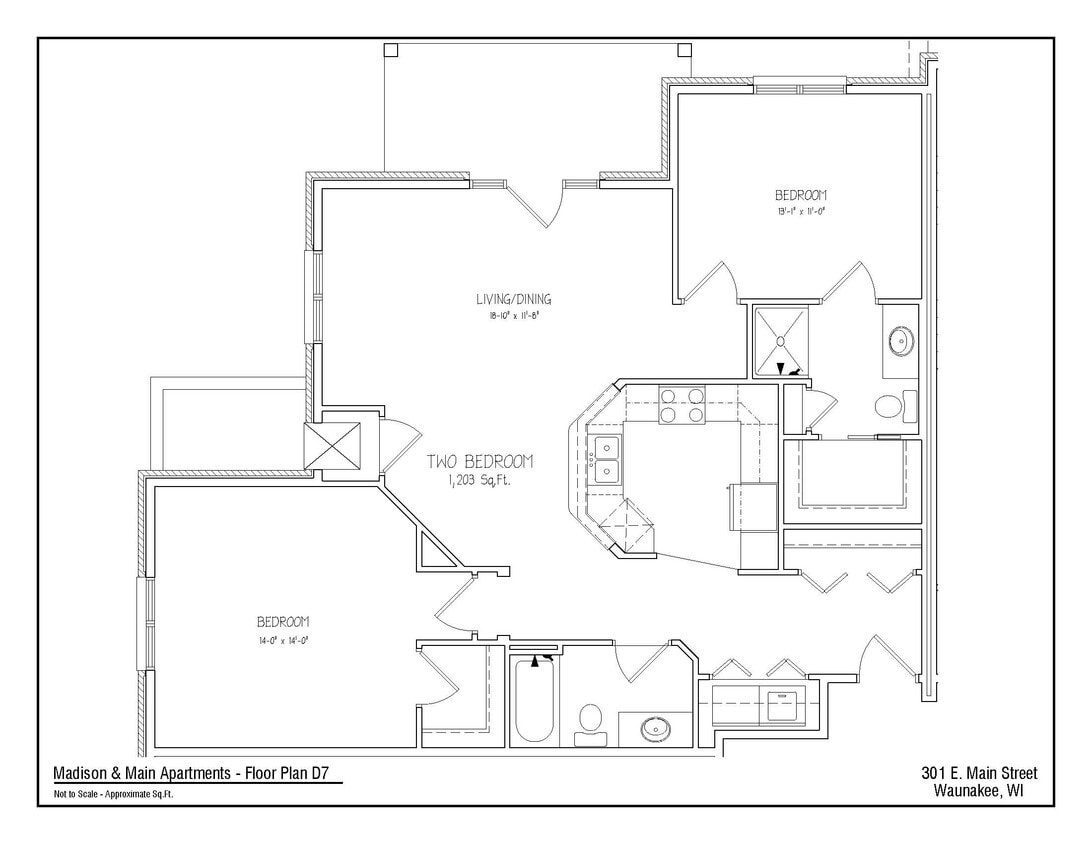 Floor Plan - 2Bed/2Bath D7