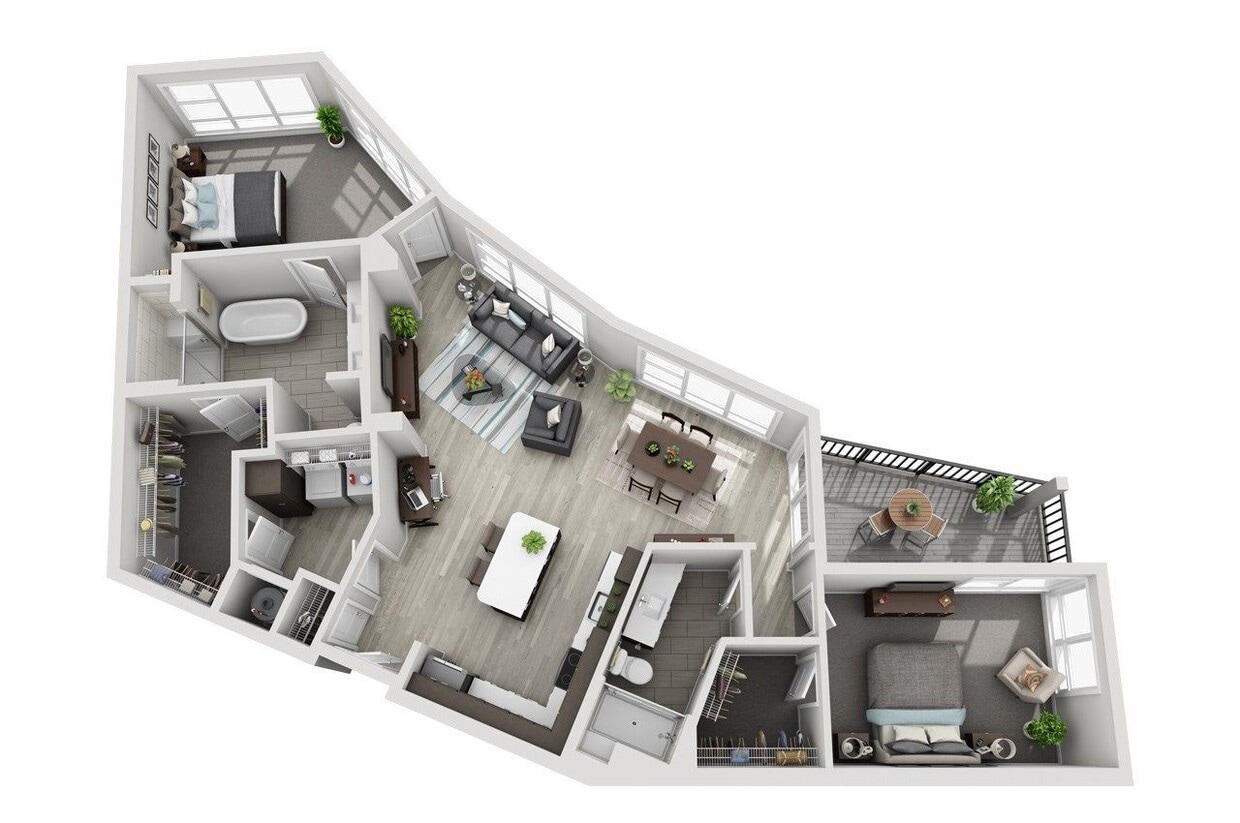 D6 (2BR) floor plan Brookside 51 - D6 (2BR)