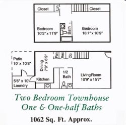 Two Bedroom Townhouse - 2x2th