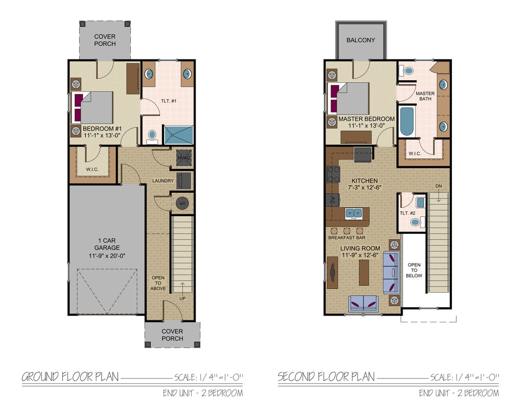 2 Bedroom Townhome w/Balcony - 2X2.5 Townhome w/Balcony