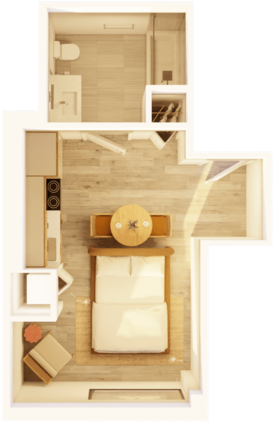 Floor Plan - West Studio City D