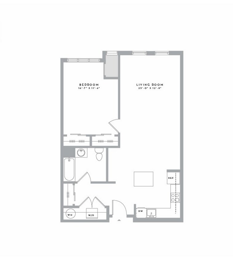 A1B6 floor plan Harrison Yards - A1B6