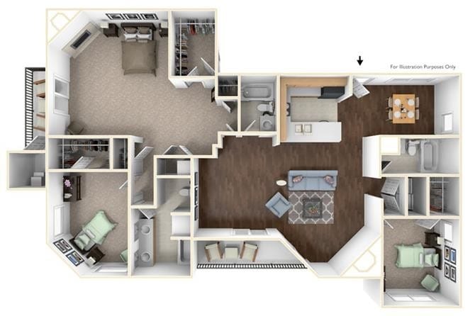 Floor Plan - 3X3C