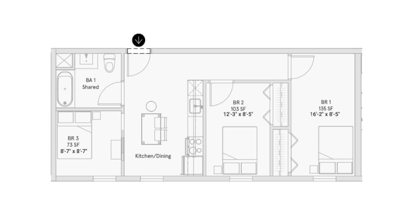 Floor Plan - Unit 203