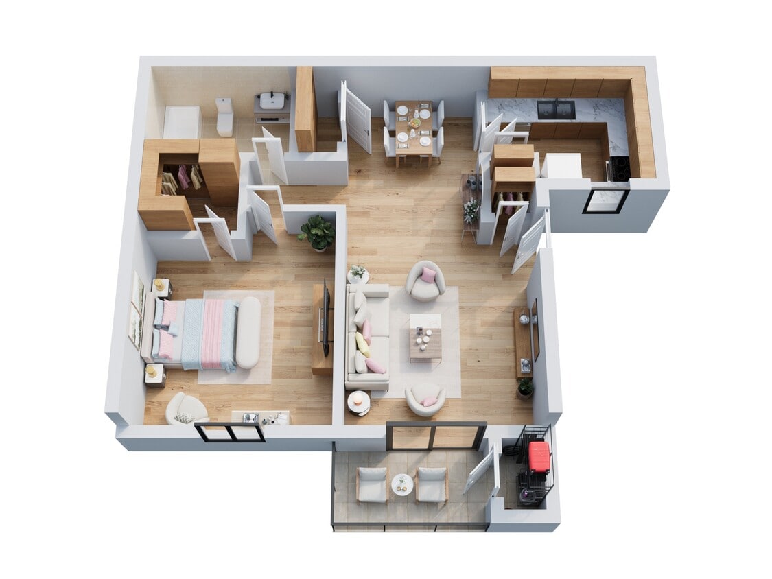 Floor Plan - 1 Bed | 1 Bath