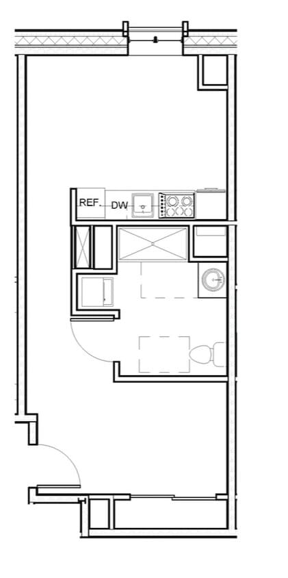 Floor Plan - Studio 505 Accessible