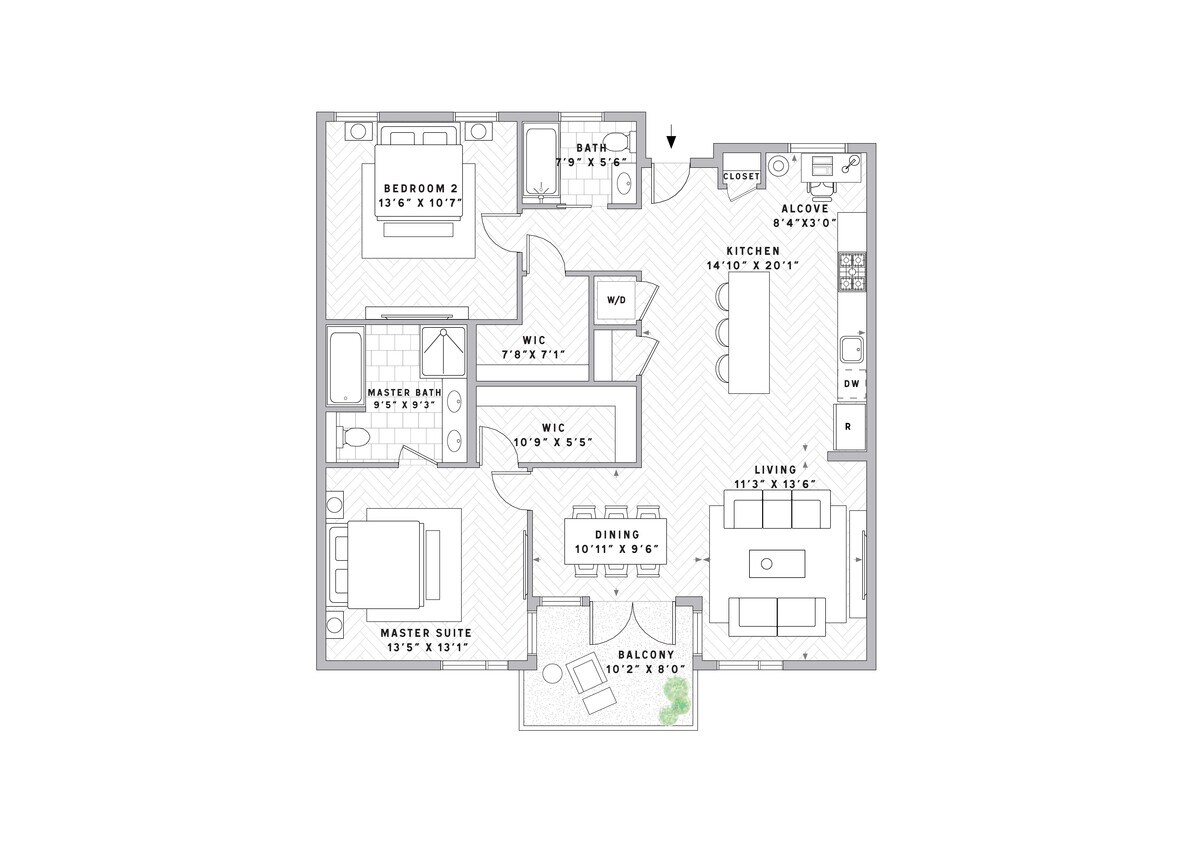 Floor Plan - B4 2 Bed