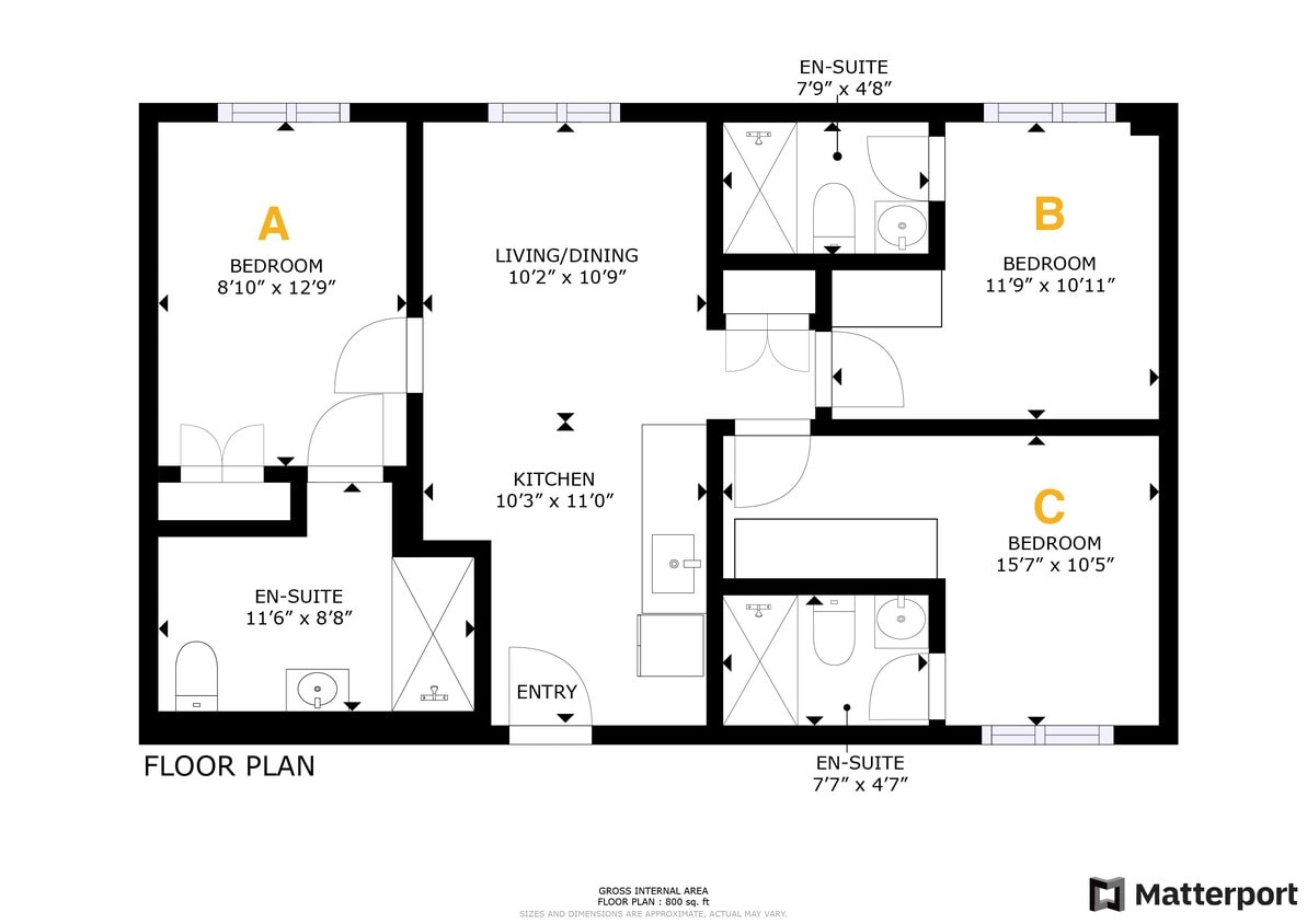 Floor Plan - Private Bedroom/Bathroom in Shared 3Bed/3Bath