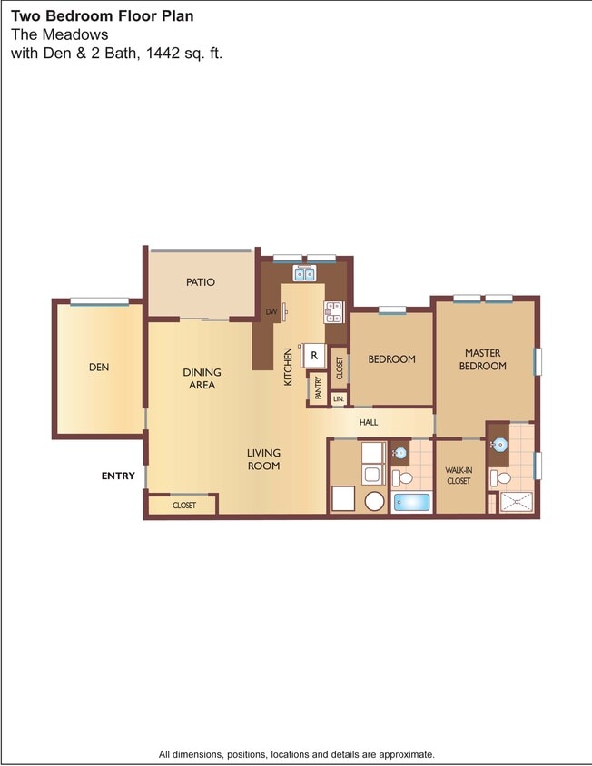 Floor Plan - $1.42/sq.ft. - The Meadows (w/Den)
