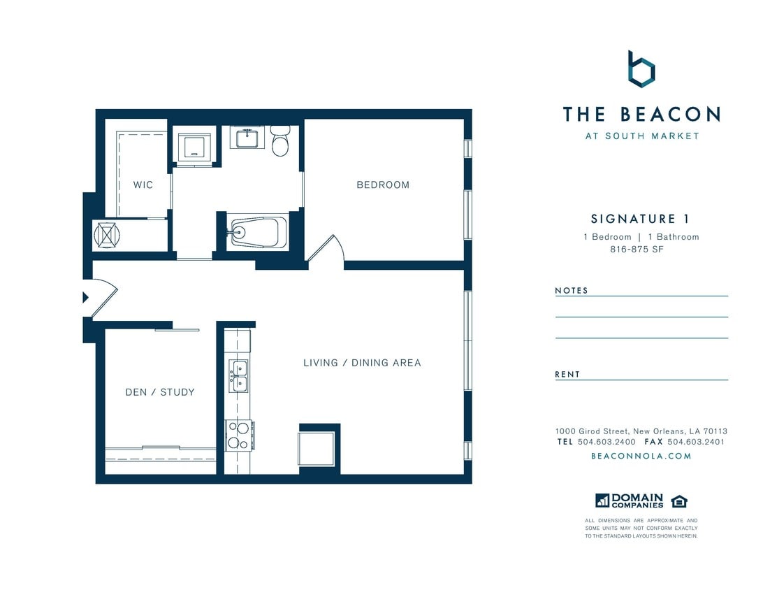 Floor Plan - Signature 1 + Den