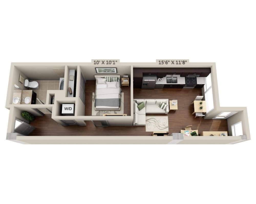 Floor Plan - Studio E1B