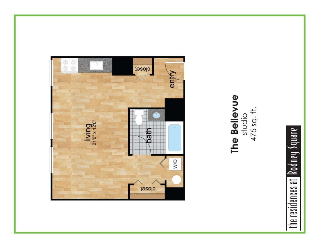 Floor Plan - Bellevue Studio