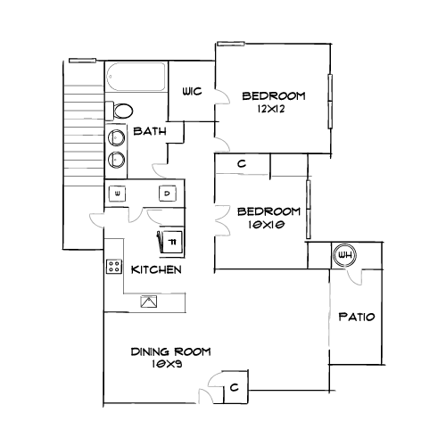 Floor Plan - Design 2A10 with Garage