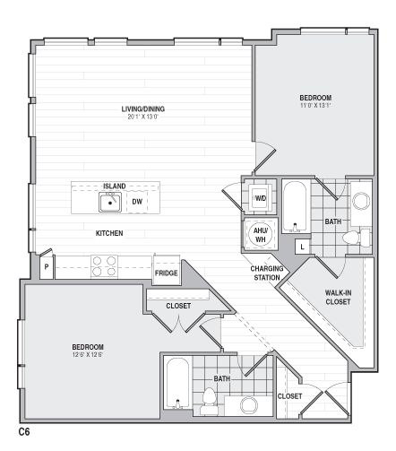 Floor Plan - 2Bed/2Bath-C6