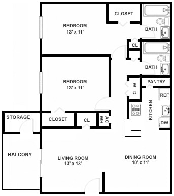 2 Bedroom 2 Bath - 2 Bedroom 2 Bath